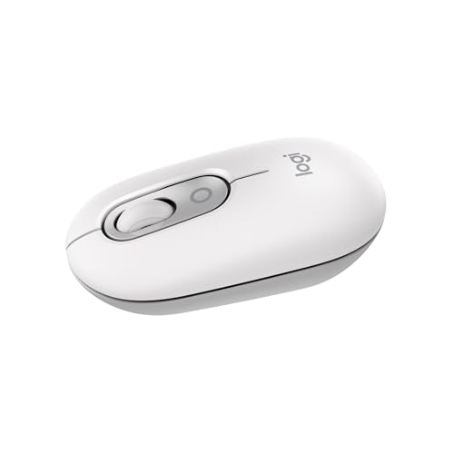 Logitech POP Wireless Bluetooth Mouse, Programmable, Quiet Clicks, Off-White