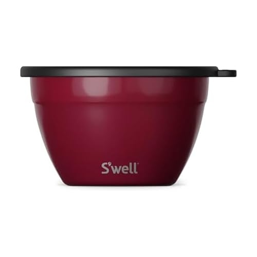 S’well 64oz Stainless Steel Salad Bowl Kit, Wild Cherry