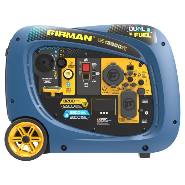 Firman 2900W Running / 3200W Peak Electric Start Dual Fuel Powered Inverter Generator – Gas and LP