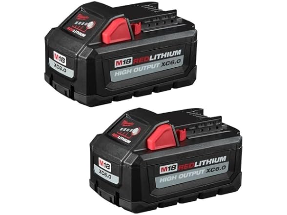 Milwaukee 48-11-1862 M18 REDLITHIUM HIGH Output XC 6.0Ah Battery Pack (2pk)