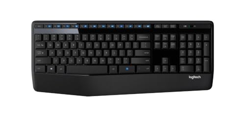 Logitech K345 Wireless Keyboard with Palm Rest, USB Receiver