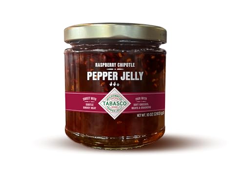 TABASCO Raspberry Chipotle Jelly, Perfect for Appetizers, 10 Oz