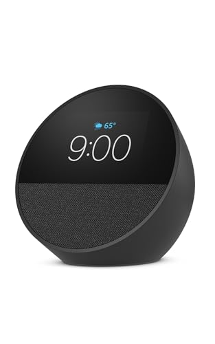 Amazon Echo Spot: Smart Alarm Clock with Alexa, Black