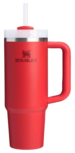 STANLEY 30 oz Insulated Tumbler with Straw, Chili Red