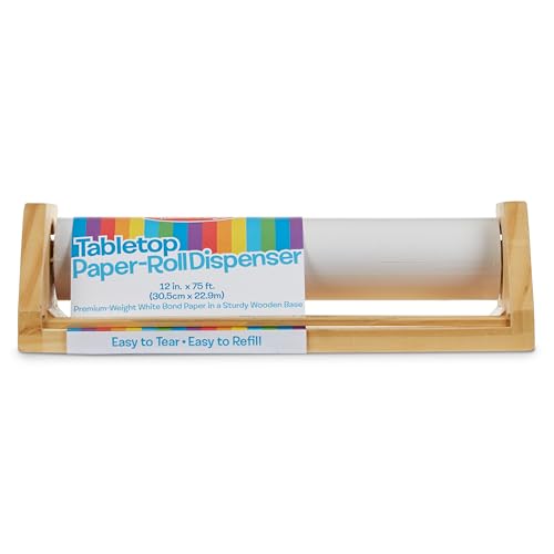 Melissa & Doug Tabletop Paper Roll Dispenser with 75ft Paper
