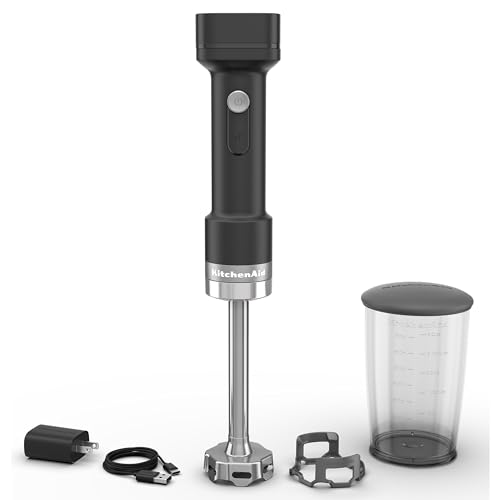 KitchenAid Cordless Hand Blender, Black Matte, Battery Included