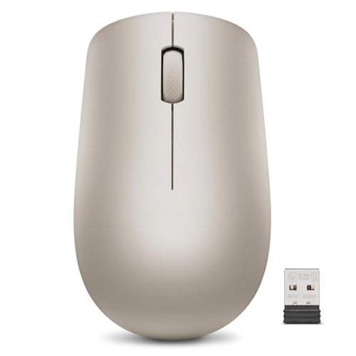 Lenovo 530 Wireless Mouse, 2.4GHz, 1200 DPI, Almond