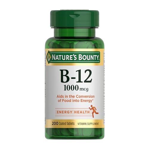 Nature’s Bounty Vitamin B12, 1000 mcg, 200 Count