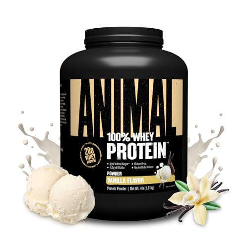 Animal Whey Protein Powder – Vanilla, 4 lb, Low Sugar Protein