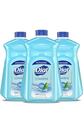 Dial Antibacterial Aloe Hand Soap, Spring Water, 52 Fl Oz, 3-Pack