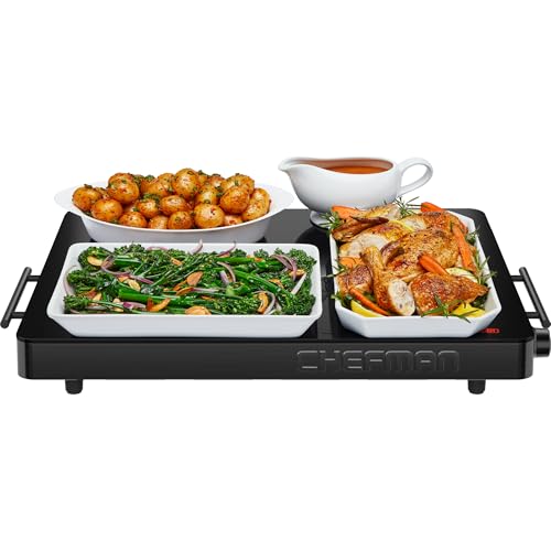 Chefman Electric Warming Tray with Adjustable Temperature Control, Large 21” x 16”
