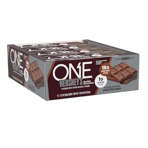 ONE Protein Bars: Hershey’s Double Chocolate, Gluten Free, 18g Protein