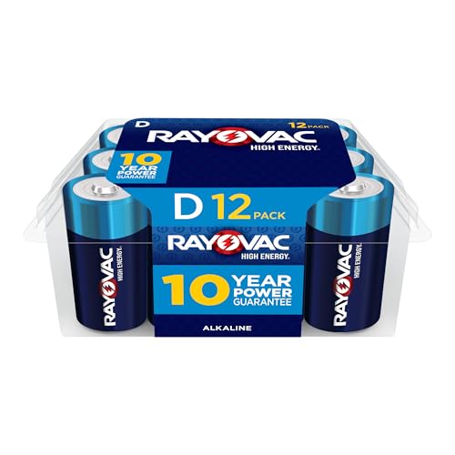 Rayovac D Alkaline Batteries, 12-Pack