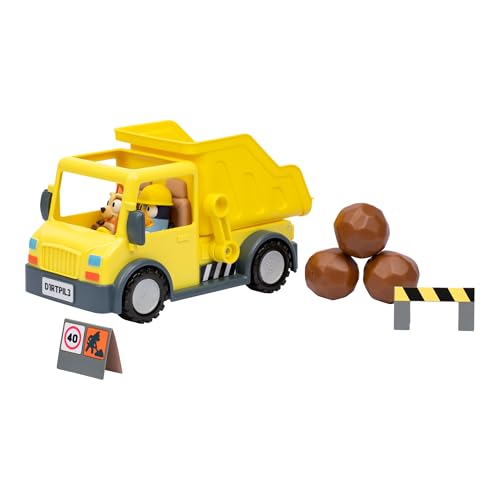 Bluey Dump Truck Playset with Figures & Boulders, Ages 3+