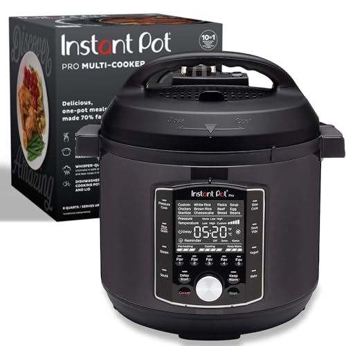 Instant Pot Pro 10-in-1 Multi-Cooker, 6 Quart, Black