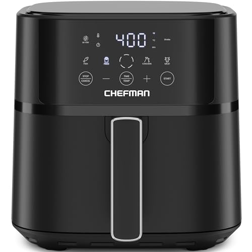 Chefman 6 QT Air Fryer, Hi-Fry Tech, Touchscreen, Dishwasher Safe