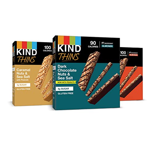 KIND Thins Variety Pack: Chocolate & Nuts, Gluten Free, 30 Ct