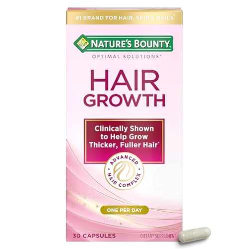 Nature’s Bounty Hair Growth Supplement with Biotin, 30 Capsules