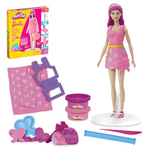 Play-Doh Barbie Hearts & Hair Set with Accessories, Ages 5+