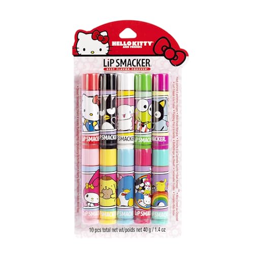 Hello Kitty Lip Smacker Pack – 10 Moisturizing Balms, Cruelty-Free