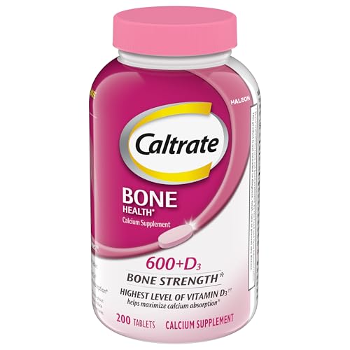 Caltrate 600+D3 Calcium Tablets, Bone Health, 200 Count