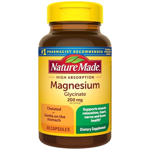 Nature Made Magnesium Glycinate, 200mg, 60 Capsules, 30-Day Supply