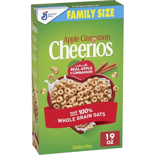 Apple Cinnamon Cheerios, Gluten-Free Cereal, Family Size 19 oz