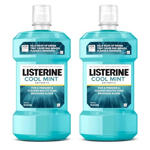 Listerine Cool Mint Antiseptic Mouthwash, 1L, 2 Pack
