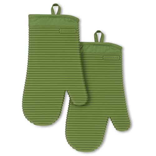 KITCHENAID Silicone Oven Mitts, Set of 2, Matcha