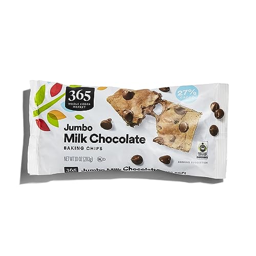 365 Whole Foods Jumbo Milk Chocolate Chips, 10 oz