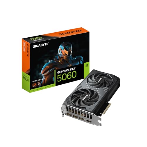 GIGABYTE RTX 5060 8GB WINDFORCE OC Graphics Card