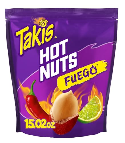 Takis Fuego Hot Chili Lime Spicy Peanuts, 15.02 oz Bag