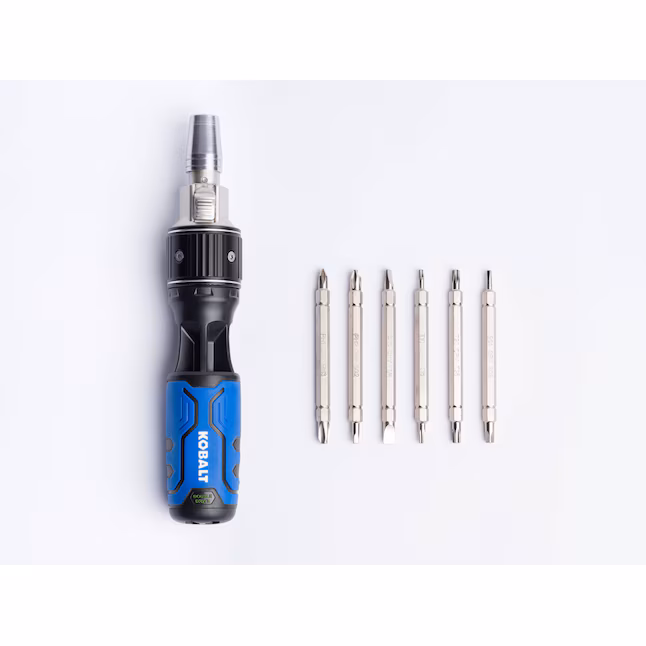 Kobalt 12-in-1 Double Drive 7 -Piece 3-1/2-in Ratcheting Multi-Bit Combination Tip Screwdriver Set