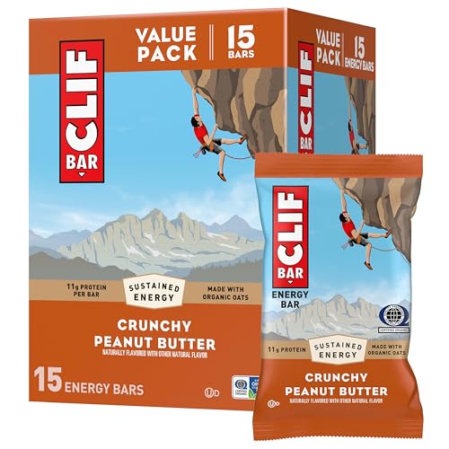 CLIF BAR – Crunchy Peanut Butter Energy Bars, 15 Pack