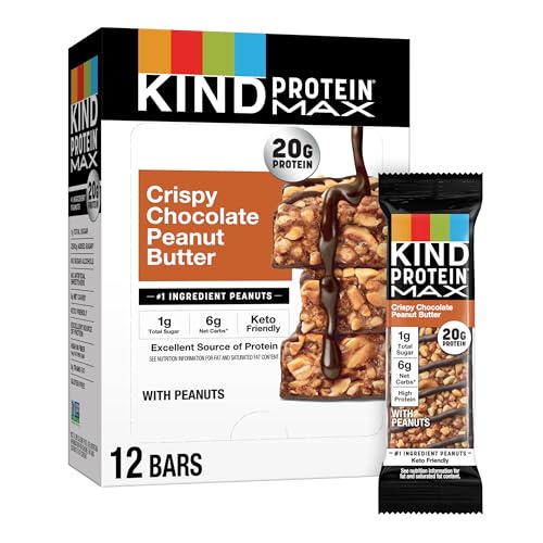 KIND Protein Chocolate Peanut Bars, 20g Protein, Keto, 12 Pack