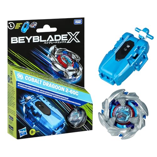 Beyblade X Cobalt Dragoon Deluxe Left-Spin Launcher Set