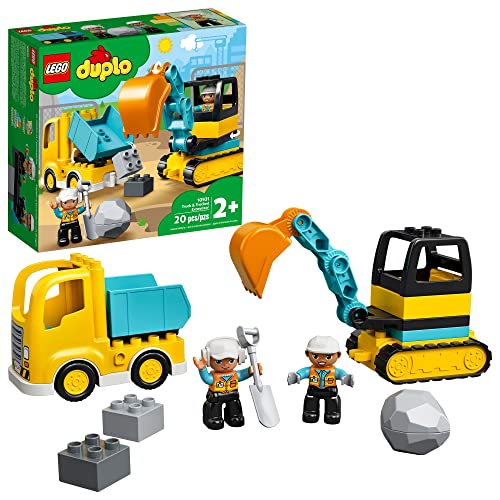 LEGO DUPLO Construction Truck & Excavator Toy for Toddlers