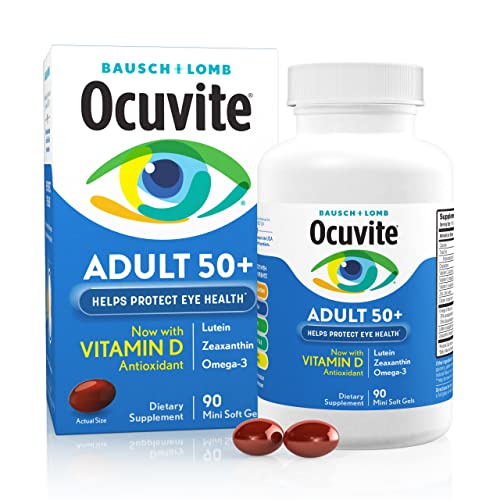 Ocuvite 50+ Eye Vitamins with Omega-3 & Lutein, 90 Softgels