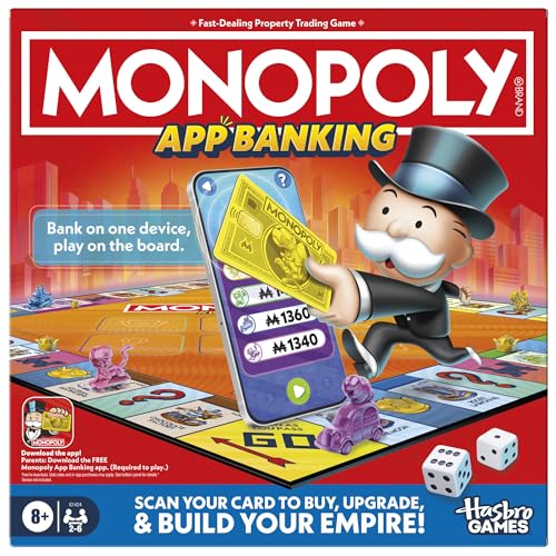 Monopoly App-Enabled Board Game for Ages 8+, 2-6 Players