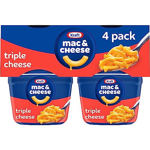 Kraft Triple Cheese Mac & Cheese, 4 Pack, 2.05 oz Cups