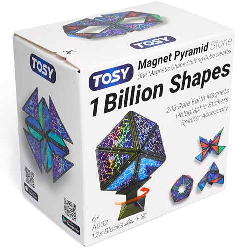 TOSY Magnet Pyramid Stone: Creative STEM Puzzle Toy, 14 pcs
