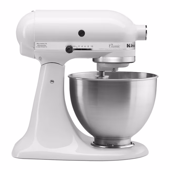 KitchenAid Classic Series White 4.5-Quart Tilt-head Stand Mixer