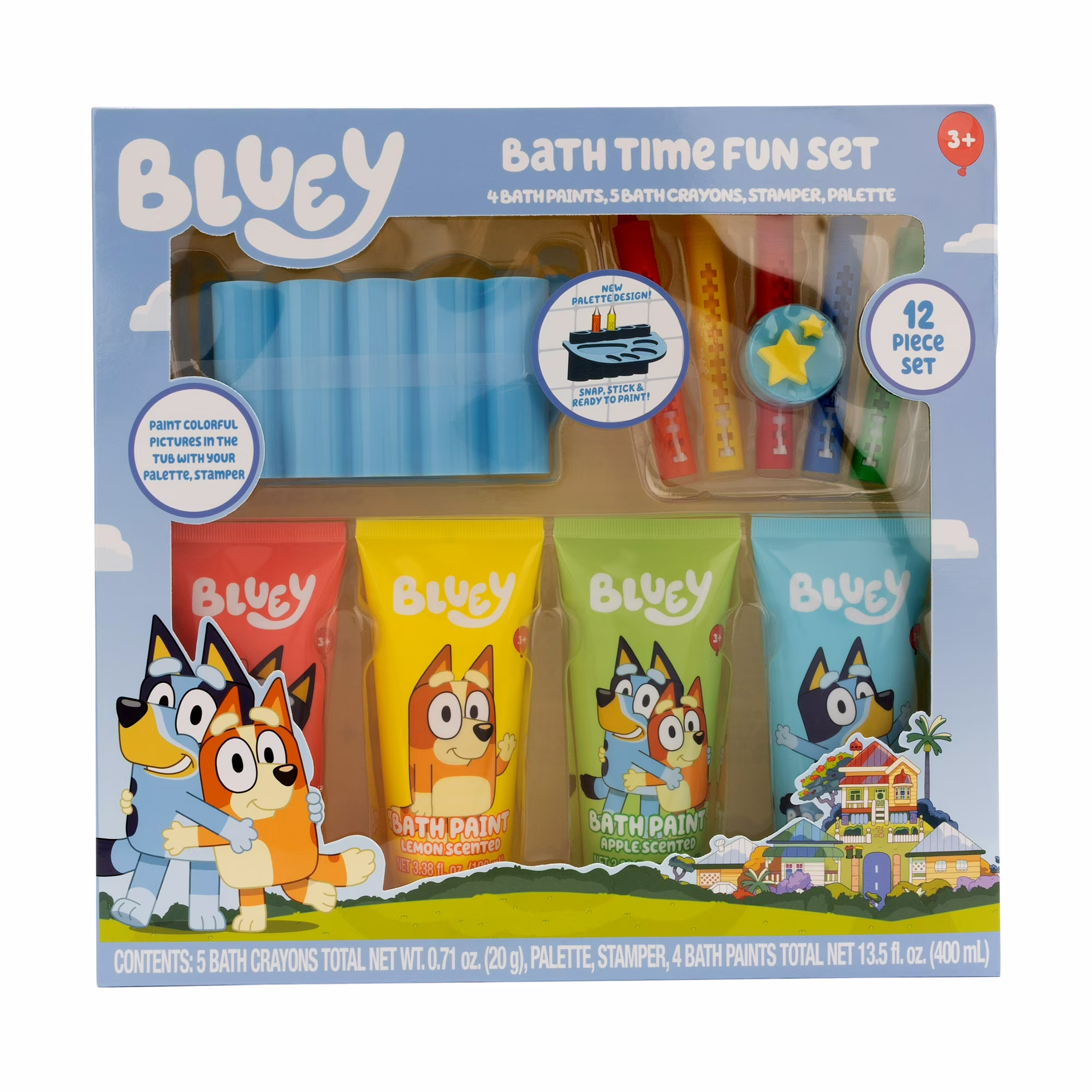 Bluey Bath Time Fun Set, 12 Pieces
