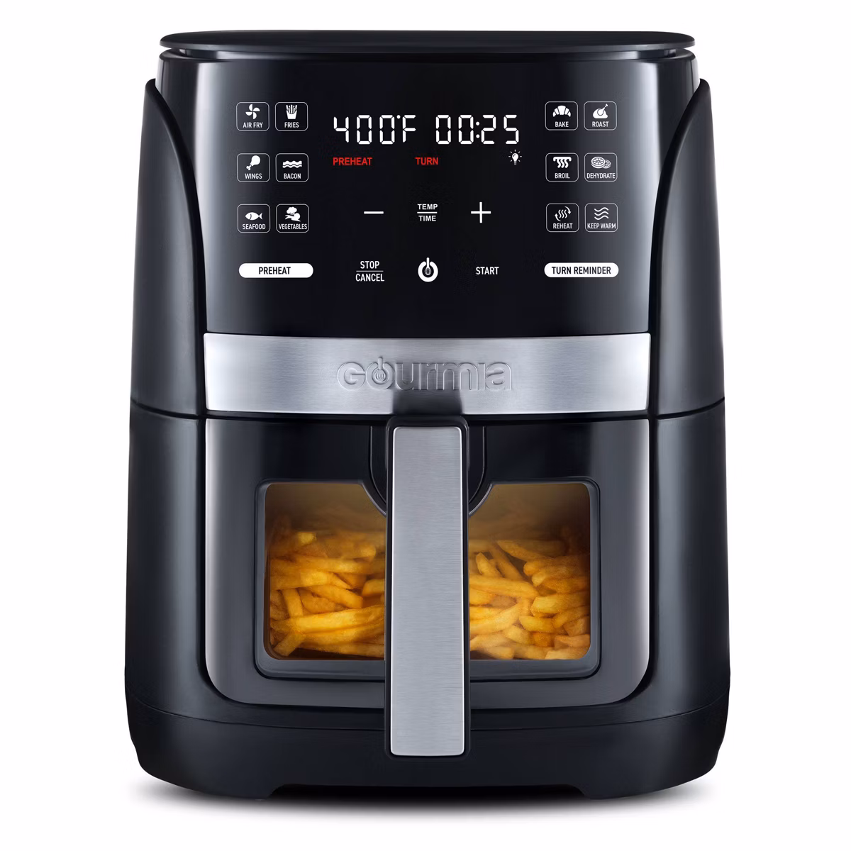 Gourmia 6qt Digital Window Air Fryer with 12 Presets
