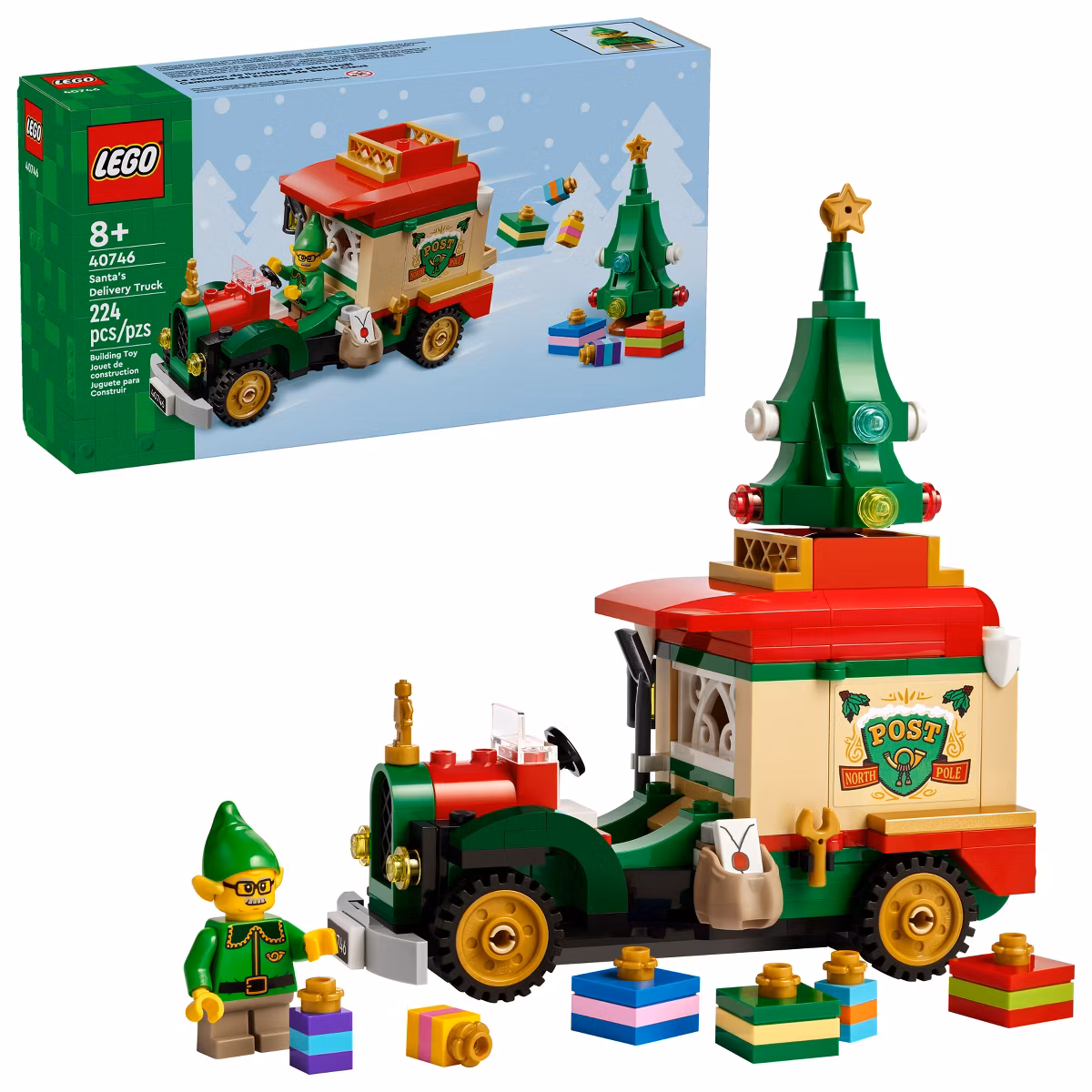 LEGO Santa’s Delivery Truck Building Toy for Christmas 40746