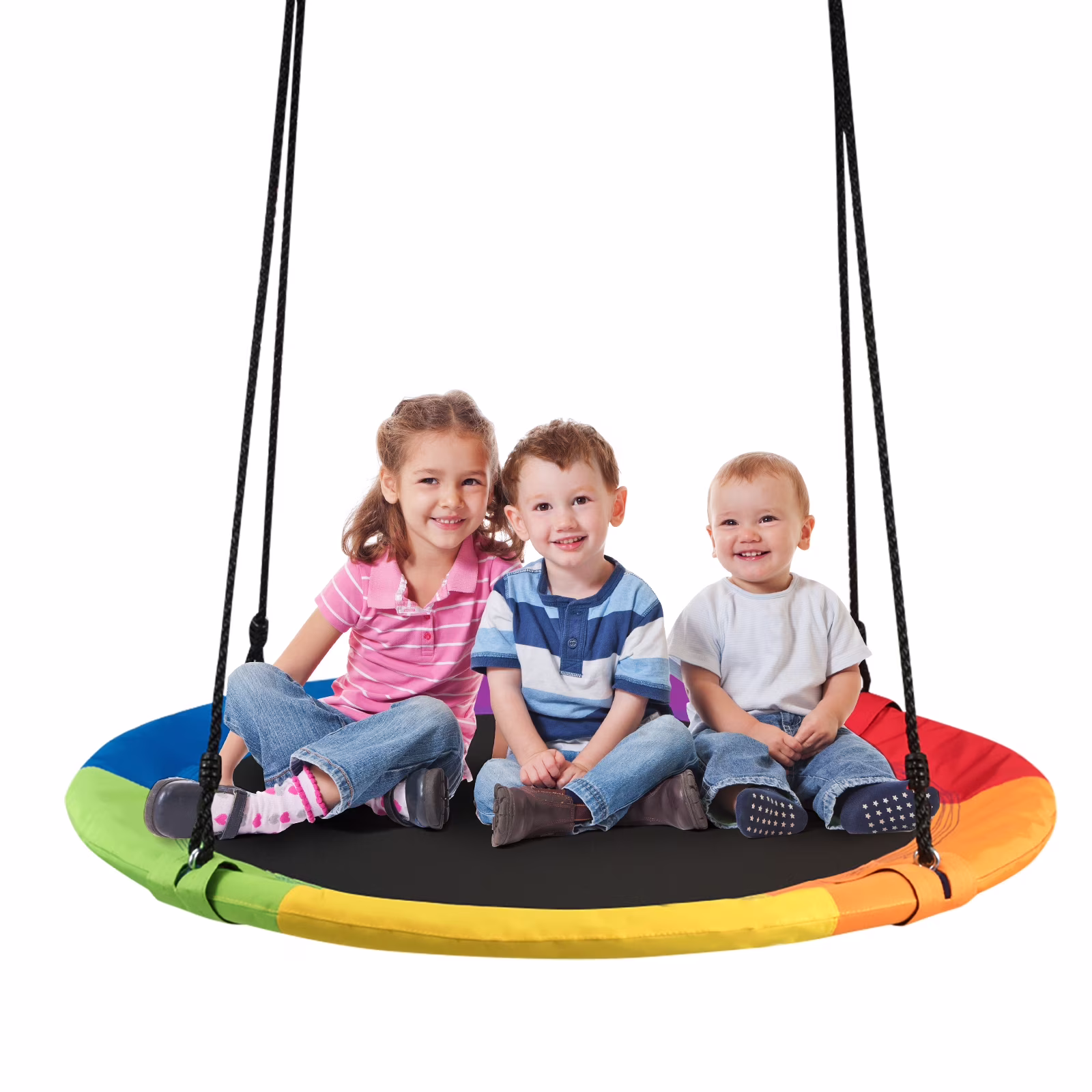 Goplus 40” Flying Saucer Tree Swing Indoor Outdoor Play Set Swing for Kids Colorful