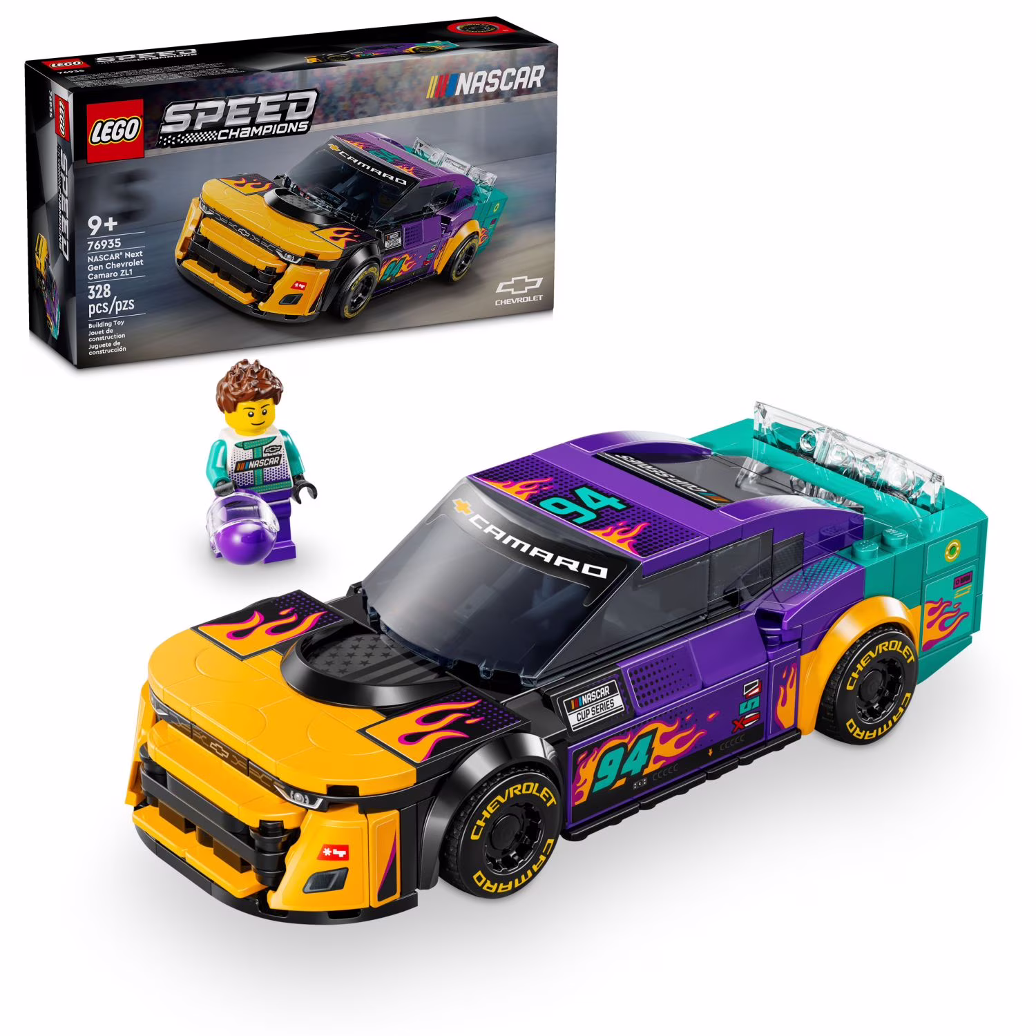 LEGO Speed Champions NASCAR Next Gen Chevrolet Camaro ZL1, Racing Car Gift
