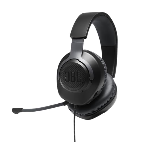 JBL Quantum 100 Wired Gaming Headphones – Black, Large