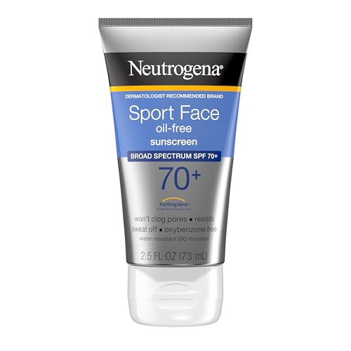 Neutrogena Sport Face Sunscreen SPF 70+, Oil-Free, 2.5 oz