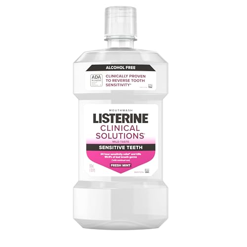 Listerine Sensitive Teeth Alcohol-Free Mint Mouthwash, 500 mL